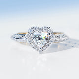 ICAHKYRA01076 Shine 3A Zircon Heart Shape wedding Rings for Women