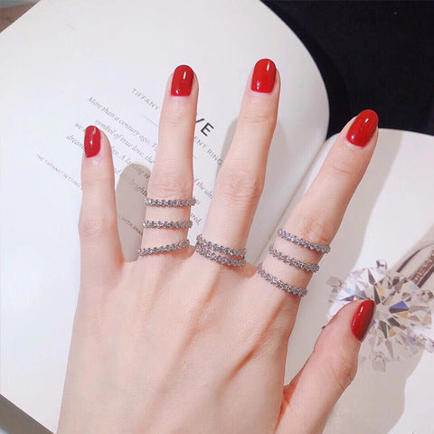ICAHKYRA01152 Simple designs 3A Zircon Ring for women