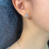 ICAHKYED0340 CZ earrings Snowflake shape 3A Zircon