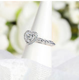 ICAHKYRA01076 Shine 3A Zircon Heart Shape wedding Rings for Women