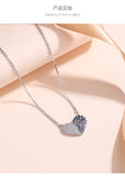 ICAHKYNL080 CZ Necklaces Heart Shape Shine 3A Zircon Necklaces