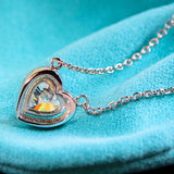 ICAHKYNL057 Shine 3A Zircon Heart Shape Necklaces