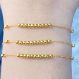 18K Gold Ball Chain Beads Bracelet