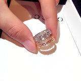 ICAHKYRA0959 Eternity Band CZ ring Platinum Plated 3A Zircon Ring