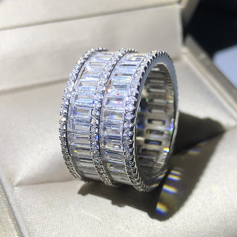 ICAHKYRA01203 Platinum Plated 3A Zircon ring