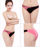 Sexy Lace On Side Briefs Fashion Stitching Colors Panties Cotton Lingerie