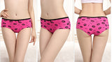 New Style Fashion Lipstick Prints Shorts Cotton Sexy Woman Panty 89209