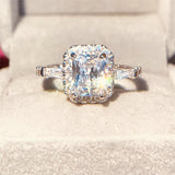 ICAHYSCJ01 Exquisite Bijoux Fashion 3ct Square CZ Rings