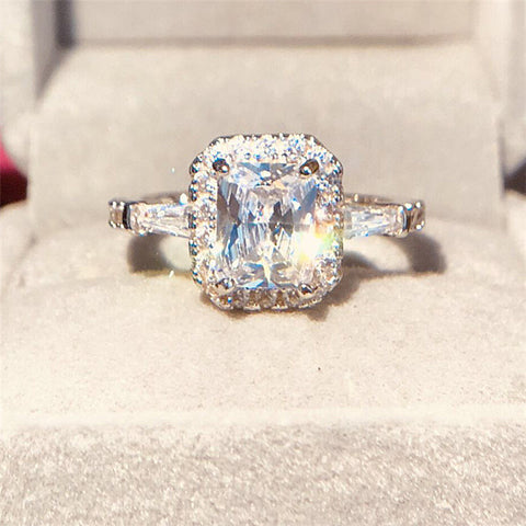 ICAHYSCJ01 Exquisite Bijoux Fashion 3ct Square CZ Rings