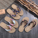 Dazzling Linen Slippers Flip Flops