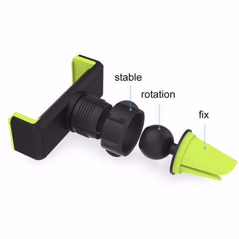 Universal Car Air Vent Mount Mobile Phone Holder 360 Degree Rotatable Mobile Car Phone Stand For All Cell Phone