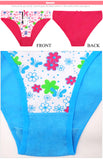 Cute Flower Printed Briefs Comfortable Cotton Ladies Panties 89155