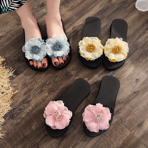 Flower Soft Bottom Wear Holiday Beach Sandals Slippers