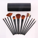 High Quality 12 pcs. make up brush set with travel case