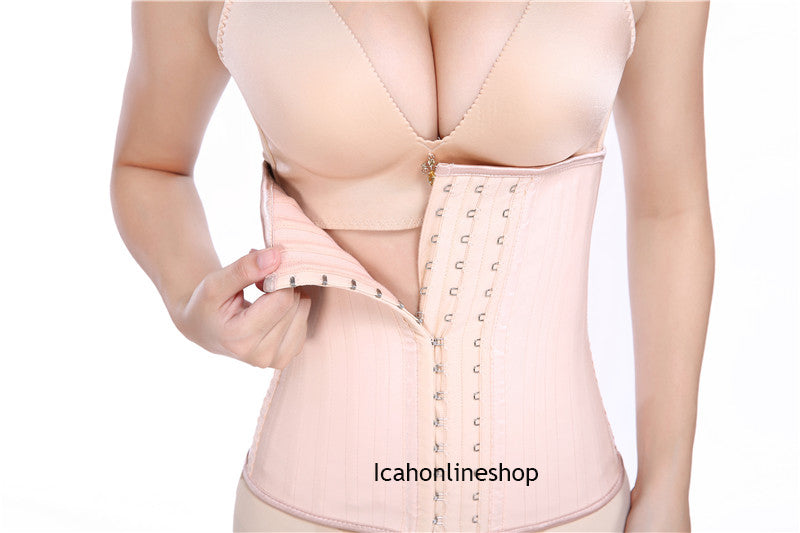 NUDE 25 STEEL BONED CORSET LATEX WAIST TRAINING CORSET