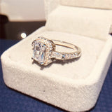 ICAHYSCJ01 Exquisite Bijoux Fashion 3ct Square CZ Rings