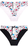 Cute Flower Printed Briefs Comfortable Cotton Ladies Panties 89155