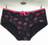 New Style Fashion Lipstick Prints Shorts Cotton Sexy Woman Panty 89209