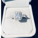 ICAHYSCJ01 Exquisite Bijoux Fashion 3ct Square CZ Rings