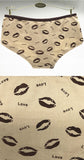 New Style Fashion Lipstick Prints Shorts Cotton Sexy Woman Panty 89209