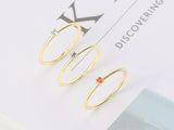 Minimalist Solitaire 14k Gold Plated AAA CZ Zircon Ring R246