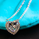 ICAHKYNL057 Shine 3A Zircon Heart Shape Necklaces