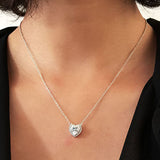 ICAHKYNL057 Shine 3A Zircon Heart Shape Necklaces