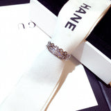 ICAHKYRA0959 Eternity Band CZ ring Platinum Plated 3A Zircon Ring