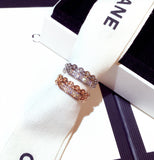 ICAHKYRA0959 Eternity Band CZ ring Platinum Plated 3A Zircon Ring