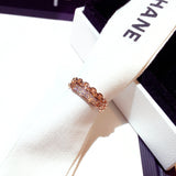 ICAHKYRA0959 Eternity Band CZ ring Platinum Plated 3A Zircon Ring