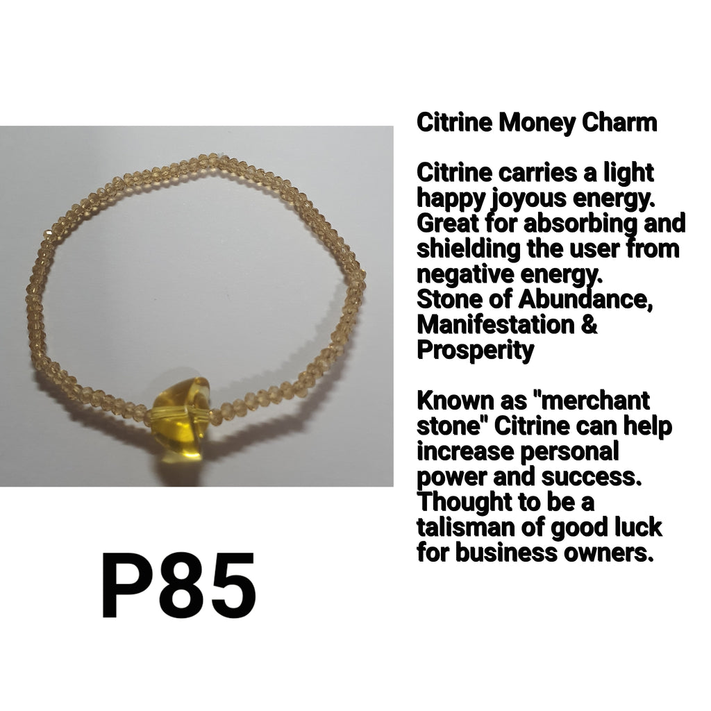 Minimalist Citrine Money Charm