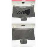 Love Heart Printed Boyshort Panties for Women 89216