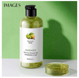 Images Fruit Extract Bath Scrub Perfume Body Wash SPA Shower Exfoliate Cream Men Women 300ml