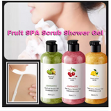Images Fruit Extract Bath Scrub Perfume Body Wash SPA Shower Exfoliate Cream Men Women 300ml