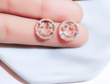 ICAHKYED0402 18K Gold Plated 3A Zircon earrings for Women Stud Earring