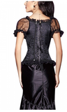 Short Sleeve Gothic SteampunkOverbust Corsets Tops