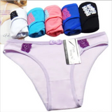 Ladies Plain Color Cotton Panties 89045