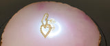 0.70 Diamond Open Heart Yellow Gold Stud Earrings