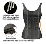 25 Steel Boned Slimming Corset Workout Girdle Vest Latex Body Shaper