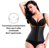 25 Steel Boned Slimming Corset Workout Girdle Vest Latex Body Shaper