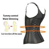 25 Steel Boned Slimming Corset Workout Girdle Vest Latex Body Shaper