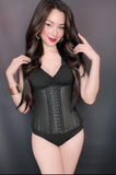 25 Steel Boned Slimming Corset Workout Girdle Vest Latex Body Shaper