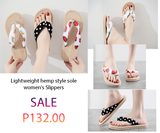 Light Weight hemp style sole women's Slippers