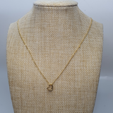 Open Heart Pendant with 16 inches Gold Necklace