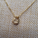 Open Heart Pendant with 16 inches Gold Necklace