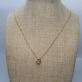 Open Heart Pendant with 16 inches Gold Necklace