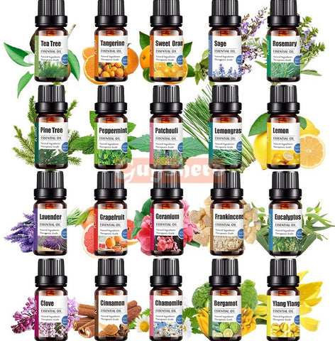 Premium Natural Diffuser Aromatherapy 100% Pure Plant Extracted 10ml Essential oil Scents 20 pcs Set