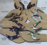 Dazzling Linen Slippers Flip Flops